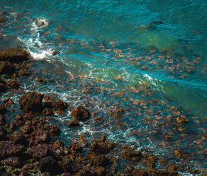 Preview wallpaper stones, coast, sea, surf, waves