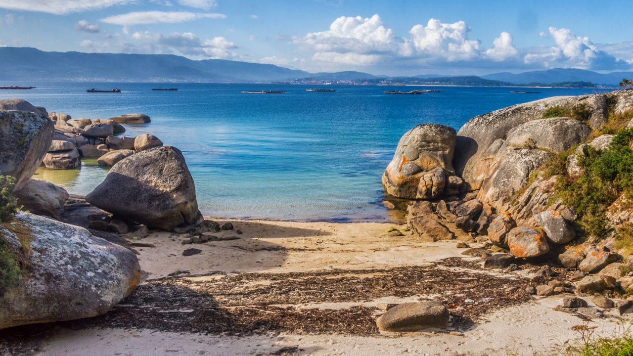 Wallpaper stones, coast, sea, landscape