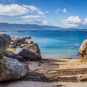 Preview wallpaper stones, coast, sea, landscape