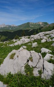 Preview wallpaper stones, crannies, mountains, sky, landscape