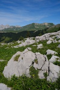 Preview wallpaper stones, crannies, mountains, sky, landscape