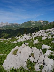 Preview wallpaper stones, crannies, mountains, sky, landscape