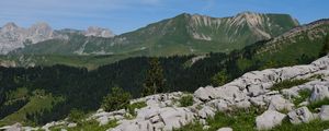 Preview wallpaper stones, crannies, mountains, sky, landscape