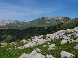 Preview wallpaper stones, crannies, mountains, sky, landscape