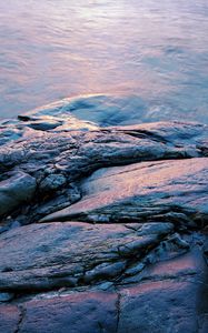 Preview wallpaper stones, cranny, relief, water, wet