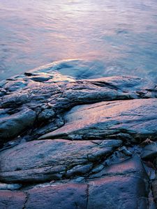 Preview wallpaper stones, cranny, relief, water, wet