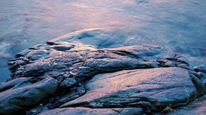 Preview wallpaper stones, cranny, relief, water, wet