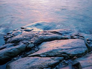 Preview wallpaper stones, cranny, relief, water, wet