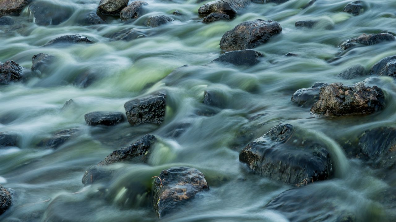 Wallpaper stones, flow, water
