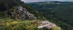 Preview wallpaper stones, grass, nature, valley