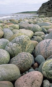 Preview wallpaper stones, gray, beach, round