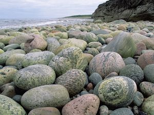 Preview wallpaper stones, gray, beach, round