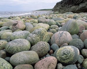 Preview wallpaper stones, gray, beach, round