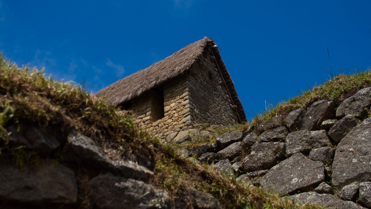 Wallpaper stones, house, sky