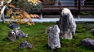 Preview wallpaper stones, moss, rock garden, japan