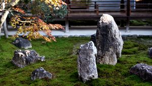 Preview wallpaper stones, moss, rock garden, japan