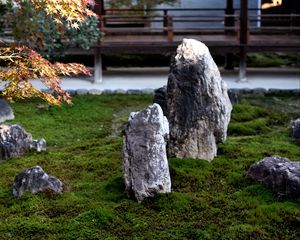 Preview wallpaper stones, moss, rock garden, japan