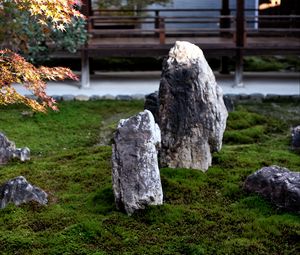 Preview wallpaper stones, moss, rock garden, japan