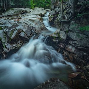 Preview wallpaper stones, moss, waterfall, nature