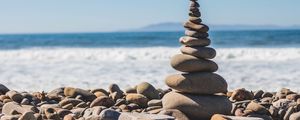 Preview wallpaper stones, pebbles, balance, beach