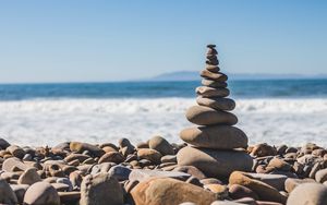 Preview wallpaper stones, pebbles, balance, beach