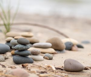 Preview wallpaper stones, pebbles, blur