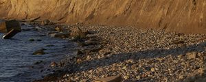 Preview wallpaper stones, pebbles, coast, sea, nature