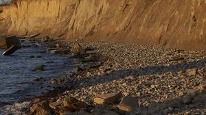 Preview wallpaper stones, pebbles, coast, sea, nature