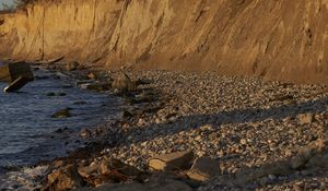 Preview wallpaper stones, pebbles, coast, sea, nature
