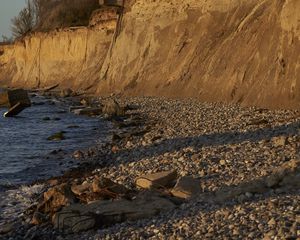 Preview wallpaper stones, pebbles, coast, sea, nature