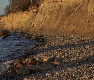 Preview wallpaper stones, pebbles, coast, sea, nature