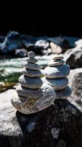 Preview wallpaper stones, pebbles, river, nature