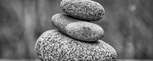 Preview wallpaper stones, pebbles, rough, black and white