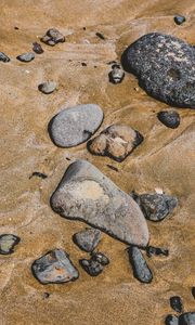 Preview wallpaper stones, pebbles, sand, beaches