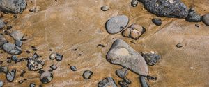 Preview wallpaper stones, pebbles, sand, beaches