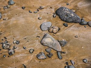 Preview wallpaper stones, pebbles, sand, beaches