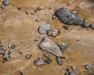 Preview wallpaper stones, pebbles, sand, beaches