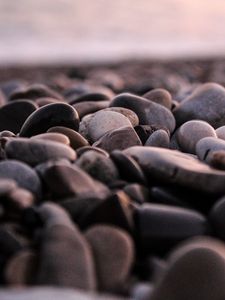 Preview wallpaper stones, pebbles, sea, coast