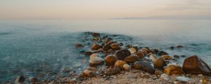 Preview wallpaper stones, pebbles, sea, nature