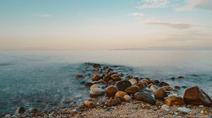 Preview wallpaper stones, pebbles, sea, nature