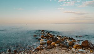 Preview wallpaper stones, pebbles, sea, nature