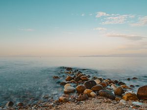 Preview wallpaper stones, pebbles, sea, nature