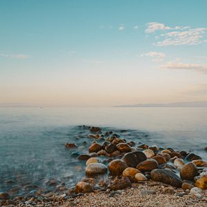 Preview wallpaper stones, pebbles, sea, nature