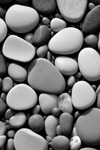 Preview wallpaper stones, pebbles, shadows, gray, black and white