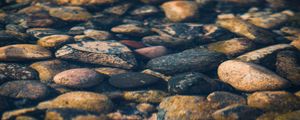 Preview wallpaper stones, pebbles, water, texture