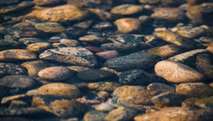 Preview wallpaper stones, pebbles, water, texture