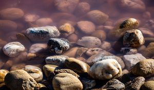 Preview wallpaper stones, pebbles, water, macro