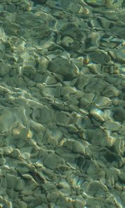 Preview wallpaper stones, pebbles, water, underwater, glare, minimalism