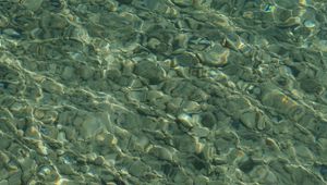 Preview wallpaper stones, pebbles, water, underwater, glare, minimalism