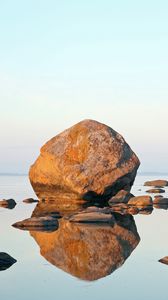 Preview wallpaper stones, reflection, water, lake